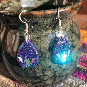 Handmade earrings! Lightening unicorn!
